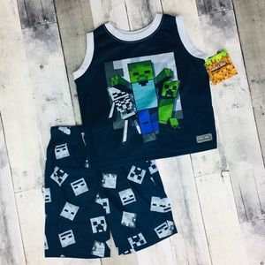 NWT Minecraft Pajamas Set for Boys Size 4/5